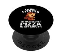 Fitness Pizza Pet Monkey Lover PopSockets PopGrip Adhésif