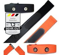 Fitness Prince Sangle de Poitrine en Textile élastique pour Polar Garmin Tour de Poitrine 65-100 cm, Noir