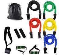 Fitness Rally Set Stretch Workout Bands Cross Fit Pilates Pour Physio Home Gym Equipment Bandes De Résistance À L'exercice 11 Pcs Straps Carrying Pouch -Yoga Rope-5colors