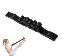 Fitness Resistance Band for Stretching and Yoga - 8 Section Elastic Stretch Strap with Numbered Resistance Bands and Handles for Full Body Exercise & Flexibility Training (Gray)