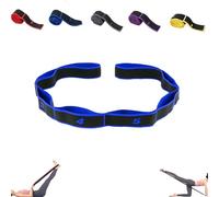 Fitness Resistance Band for Stretching and Yoga, Adjustable Multi-Loop Stretch Strap for Flexibility, Mobility, Pilates, Dance and Gentle Home Exercise (Blue)