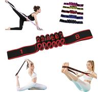 Fitness Resistance Band for Stretching and Yoga, Fashion Puller Exercise, Numbered Resistance Band with Handles for Arms, 8 Loops Elastic Exercise Bands for Yoga, Stretching, Fitness (A1)