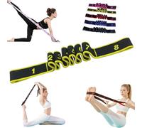 Fitness Resistance Band for Stretching and Yoga, Fashion Puller Exercise, Numbered Resistance Band with Handles for Arms, 8 Loops Elastic Exercise Bands for Yoga, Stretching, Fitness (C1)