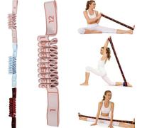 Fitness Resistance Band for Stretching and Yoga, Number Stretch Resistance Band with Clear Markings, 8,10,12-Section Elastic Training Bands for Stretching, Yoga, Pilates (Pink,12-Section 52in)