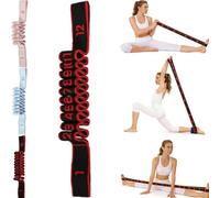 Fitness Resistance Band for Stretching and Yoga, Number Stretch Resistance Band with Clear Markings, 8,10,12-Section Elastic Training Bands for Stretching, Yoga, Pilates (Black,12-Section 52in)