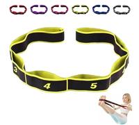 Fitness Resistance Band for Stretching and Yoga, Number Stretch Resistance Band with Clear Markings, 8-Section Elastic Training Bands, for Stretch Flexibility (Yellow)
