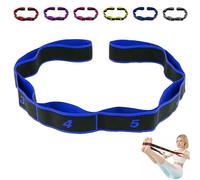 Fitness Resistance Band for Stretching and Yoga, Number Stretch Resistance Band with Clear Markings, 8-Section Elastic Training Bands, for Stretch Flexibility (Blue)