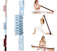 Fitness Resistance Band for Stretching and Yoga, Number Stretch Resistance Band with Clear Markings, 8,10,12-Section Elastic Training Bands for Stretching, Yoga, Pilates (Blue,10-Section 43in)