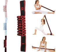 Fitness Resistance Band for Stretching and Yoga, Number Stretch Resistance Band with Clear Markings, 8,10,12-Section Elastic Training Bands for Stretching, Yoga, Pilates (Black,10-Section 43in)