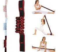 Fitness Resistance Band for Stretching and Yoga, Number Stretch Resistance Band with Clear Markings, 8,10,12-Section Elastic Training Bands for Stretching, Yoga, Pilates (Black,8-Section 35in)