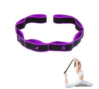 Fitness Resistance Band for Stretching and Yoga, Number Stretch Resistance Bands with Clear Markings, Numbered Resistances Band, 8-Section Elastic Trainings Bands for Yoga Pilates (Purple)
