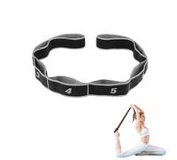 Fitness Resistance Band for Stretching and Yoga, Number Stretch Resistance Bands with Clear Markings, Numbered Resistances Band, 8-Section Elastic Trainings Bands for Yoga Pilates (Grey)