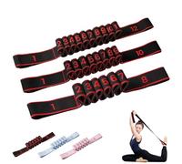 Fitness Resistance Band for Stretching and Yoga, Resistance Bands with Handles for Arms, Elastic Training Bands for Yoga, Stretching, Pilates, Fitness (Black,8+10+12)