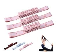 Fitness Resistance Band for Stretching and Yoga, Resistance Bands with Handles for Arms, Elastic Training Bands for Yoga, Stretching, Pilates, Fitness (Pink,8+10+12)