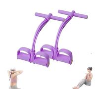 Fitness Resistance Bands-4 Tube Pedal Ankle Puller, Resistance Bands for Working Out, Sit Up Exercise Equipment, for Women Men (Purple,2Pcs)