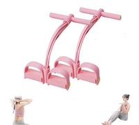 Fitness Resistance Bands-4 Tube Pedal Ankle Puller, Resistance Bands for Working Out, Sit Up Exercise Equipment, for Women Men (Pink,2Pcs)