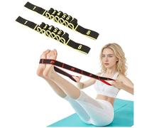 Fitness Resistance Bands, Fitness Resistance Band for Stretching and Yoga, 8-Section Elastic Training Bands for Yoga, Stretching, Pilates (2pcs B)