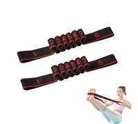 Fitness Resistance Bands for Stretching and Yoga, 12-Section Numbered Resistance Band for Full-Body Workout, Exercise Equipment for Home (2 PC Red Line,37"/94cm)