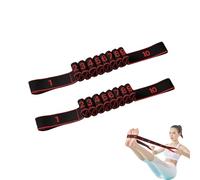 Fitness Resistance Bands for Stretching and Yoga, 12-Section Numbered Resistance Band for Full-Body Workout, Exercise Equipment for Home (2 PC Red Line,47.2"/120cm)