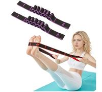 Fitness Resistance Bands for Stretching and Yoga, Adjustable Bands with Handles for Full Body Training, Strengthening, Flexibility, and Shaping, Ideal for Home & Gym Use (2pcs Purple)