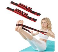 Fitness Resistance Bands for Stretching and Yoga, Adjustable Bands with Handles for Full Body Training, Strengthening, Flexibility, and Shaping, Ideal for Home & Gym Use (2pcs Red)