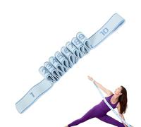 Fitness Resistance Bands with Handles, Numbered Fitness Resistance Band for Stretching and Yoga, Fashion Puller Exercise for Full Body Stretching Shaping, Soft and Comfortable (Light Blue,10-grids)