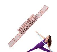 Fitness Resistance Bands with Handles, Numbered Fitness Resistance Band for Stretching and Yoga, Fashion Puller Exercise for Full Body Stretching Shaping, Soft and Comfortable (Light Pink,12-grids)