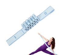 Fitness Resistance Bands with Handles, Numbered Fitness Resistance Band for Stretching and Yoga, Fashion Puller Exercise for Full Body Stretching Shaping, Soft and Comfortable (Light Blue,8-grids)