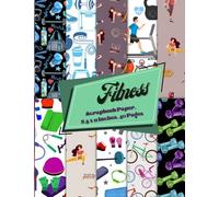 Fitness Scrapbook Paper 8.5 x 11 Inches, 40 Pages: 20 Double Sided Sheets with 10 Designs