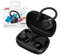 Fitness Series JVC HA-EC75T-B Écouteurs de Sport sans Fil avec Arceau réglable, réduction Active du Bruit, Mode ambiant, IP57, 40 Heures d'autonomie, égaliseur App, Faible Latence, Microphone - Noir