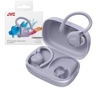 Fitness Series JVC HAE-C75T-V Écouteurs de sport sans fil avec arceau réglable, réduction active du bruit, mode ambiant, IP57, 40 heures d'autonomie, égaliseur App, faible latence, microphone - Violet
