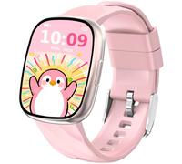 Fitness Tracker Montre Connectée Enfant, Montre Enfant Non Connectée Pedometer Cardiofrequencemètre IP68 Étanche Moniteur de Sommeil Jeux de Puzzle pour Garçons Filles Ados 5-16 (9D-3S-S60K-PINK)