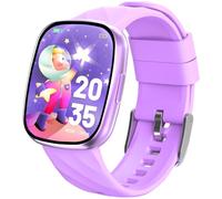 Fitness Tracker Montre Connectée Enfant, Montre Enfant Non Connectée Pedometer Cardiofrequencemètre IP68 Étanche Moniteur de Sommeil Jeux de Puzzle pour Garçons Filles Ados 5-16 (9D-3S-S60K-Purple)