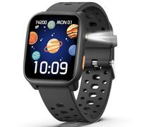 Fitness Tracker Montre Enfant Connectée, Montre Intelligente avec 100+ Modes de Sport, Podomètre, Moniteur de Sommeil, 1.83" Smartwatch, Cadeau Ado Garçon Fille 6-16 Ans (Noir)