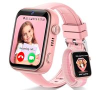 Fitnynxos 4G Montre Connectée Enfant, Smartwatch Enfant avec GPS et Téléphone, Appel Vidéo, SOS, Mode Classe, Whatsapp, WiFi, IP68, SIM, Podomètre, Réveil, Montre Intelligente Garcon/Fille, Rose