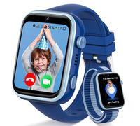 Fitnynxos 4G Montre Connectée Enfant, Smartwatch Enfant avec GPS et Téléphone, Appel Vidéo, SOS, Mode Classe, Whatsapp, WiFi, IP68, SIM, Podomètre, Réveil, Montre Intelligente Garcon/Fille, Bleu