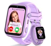 Fitnynxos 4G Montre Connectée Enfant, Smartwatch Enfant avec GPS et Téléphone, Appel Vidéo, SOS, Mode Classe, Whatsapp, WiFi, IP68, SIM, Podomètre, Réveil, Montre Intelligente Garcon/Fille, Violet