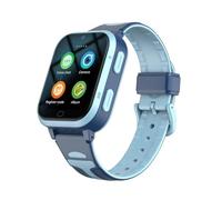 Fitonme Montre Connectée Enfant 4G GPS Tracker, Étanche Téléphone Portable avec Appel Vidéo, SOS, WiFi, Bluetooth, Podomètre et Clôture Électronique,Bleu