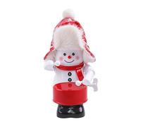 Fitooles Bonhomme de neige en forme de tambour, jouet de décoration d'arbre de Noël, bonshommes de neige musicaux, jouet à remonter pour les fêtes, les centres de table, les festivals, la décoration