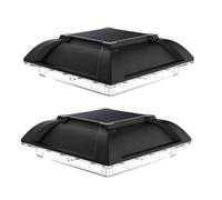 Fitooles Capot de poteau solaire de jardin avec capteurs automatiques, texture ABS, installation facile pour cour et clôture étanche