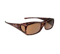Fitovers Eyewear Aria Sunglasses, Tortoiseshell, Polarvue Amber