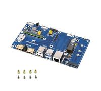 Fits Raspberry Pi Compute Module 5 IO Board with PoE Feature, M.2 NVMe SSD Support, GPIO Header,Ethernet, USB, HDMI, and TF Slot for All CM5 Variants