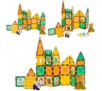 Fits4Kids Magnetic tiles - 46 pièces - Fits4Kids blocs de construction magnétiques - Jouets STEM pour la construction créative - Blocs de construction magnétiques - Jungle Journey