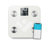 Fitscale W6 Bt Pèse-Personne Bluetooth Avec Analyse D'impédance Bioélectrique, 19 Indices Corporels Mesurables, Écran Lcd Coloré, Jusqu'à 8 Utilisateurs, Application Mobile
