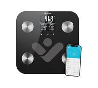 Fitscale W6 Bt Pèse-Personne Bluetooth Avec Analyse D'Impédance Bioélectrique,19 Indices Corporels Mesurables,Écran Lcd Coloré,Jusqu'À 8 Utilisateurs,Application Mobile (Noir)