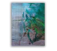 FITSEN Affiche Zao wou-ki 18.03.2008" Tableau célèbre giclée impression sur toile Toile Abstraite Art Mural Pour Salon Tableau 70 x 91 cm sans cadre