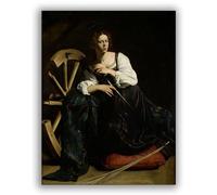 FITSEN Célèbres Tableau Sainte Catherine d'Alexandrie Reproduction de peinture à l'huile Impression sur toile Rétro Image d'art pour décoration murale de bureau 30x39 cm sans cadre