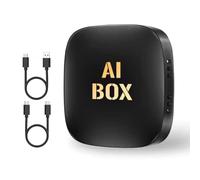 FiTspi Adaptateur sans fil CarPlay convertit facilement câblé en sans fil compatible avec YouTube/Netflix/TF Card Plug & Play Dongle, convertisseur de boîte AI pour IOS et Android Auto