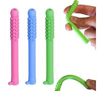 FiTspi Bâton respiratoire d'huiles essentielles à mâcher pour aromathérapie en déplacement, bâtons respiratoires en silicone, souffleur à mâcher pour la concentration, fonction respiratoire claire