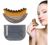 FiTspi Brosse de contour lymphatique pour le visage, brosses à sec pour le visage, masseur de drainage pour le visage, sculpter le menton et la mâchoire, conçue de façon ergonomique pour s'adapter à